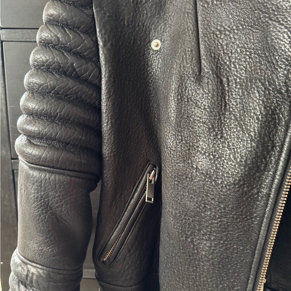 THE ARRIVAL “ Rainer” Black Leather Biker Jacket - Picture 5 of 11